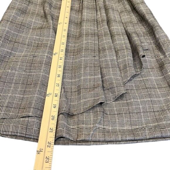 Slate & Willow Faux Wrap Black and White Plaid Skirt Side Zip Women's Size 4 - Picture 10 of 11